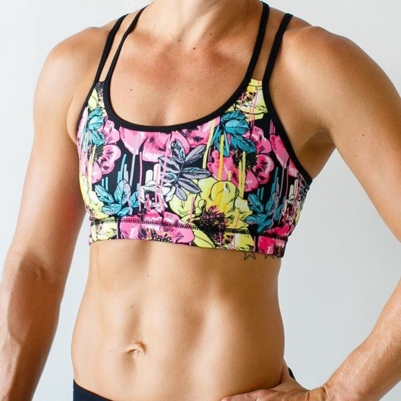 Born Primitive Rhapsody Bra Retro Flora Blue Pink Yellow - Picture 2 of 9